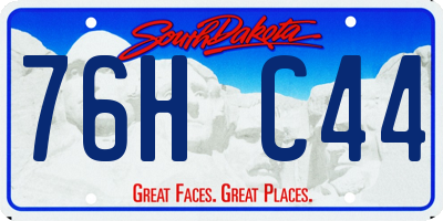 SD license plate 76HC44