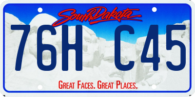 SD license plate 76HC45