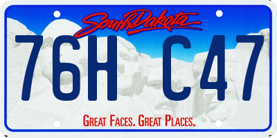 SD license plate 76HC47