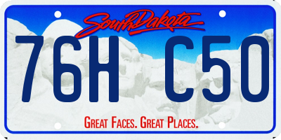 SD license plate 76HC50