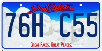 SD license plate 76HC55