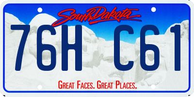 SD license plate 76HC61