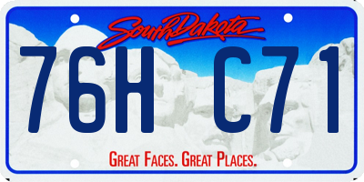 SD license plate 76HC71