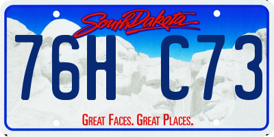 SD license plate 76HC73