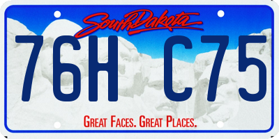 SD license plate 76HC75
