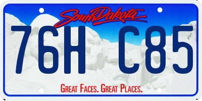 SD license plate 76HC85