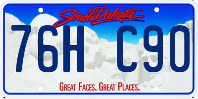 SD license plate 76HC90