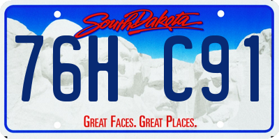 SD license plate 76HC91