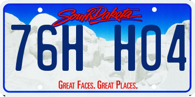 SD license plate 76HH04