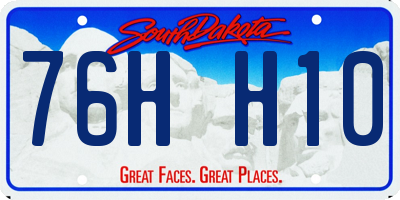 SD license plate 76HH10