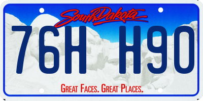 SD license plate 76HH90