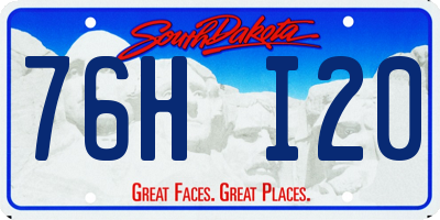 SD license plate 76HI20