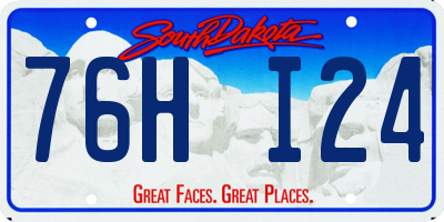 SD license plate 76HI24