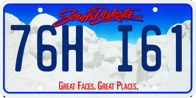 SD license plate 76HI61