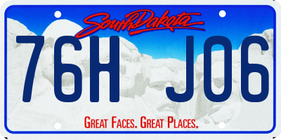 SD license plate 76HJ06