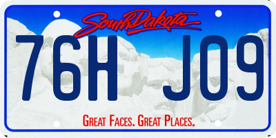 SD license plate 76HJ09