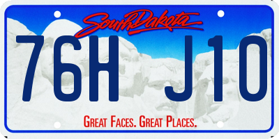 SD license plate 76HJ10