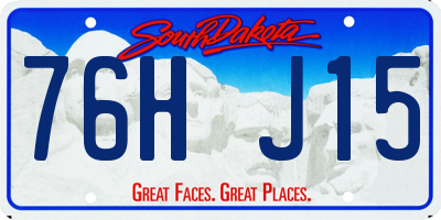 SD license plate 76HJ15