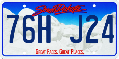 SD license plate 76HJ24