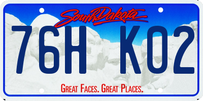 SD license plate 76HK02
