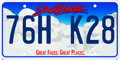 SD license plate 76HK28
