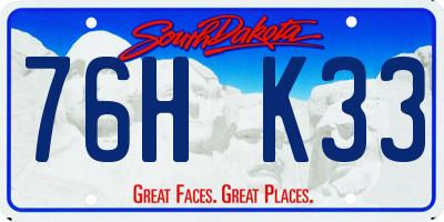 SD license plate 76HK33