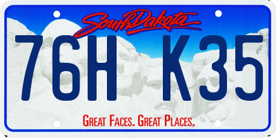 SD license plate 76HK35