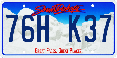 SD license plate 76HK37