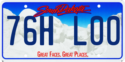 SD license plate 76HL00