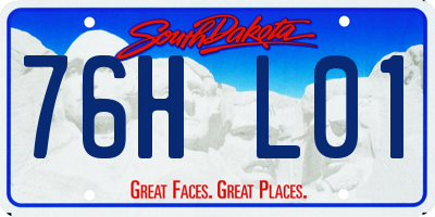 SD license plate 76HL01