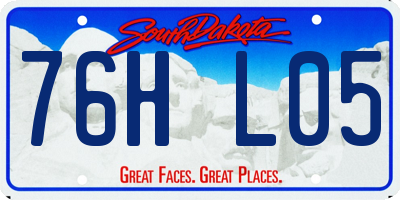 SD license plate 76HL05