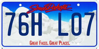 SD license plate 76HL07