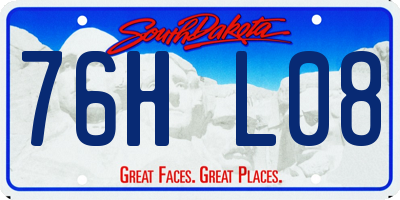 SD license plate 76HL08