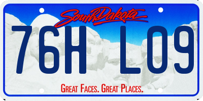 SD license plate 76HL09