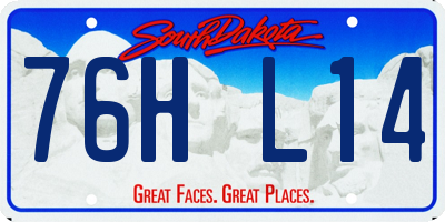 SD license plate 76HL14
