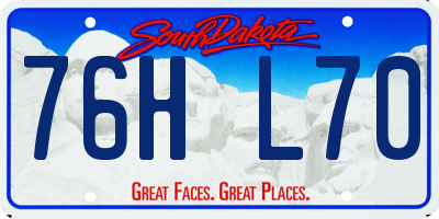 SD license plate 76HL70