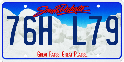 SD license plate 76HL79