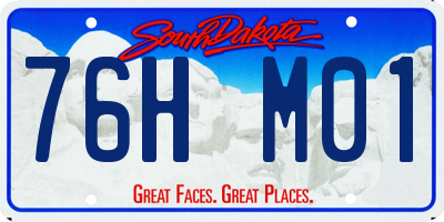 SD license plate 76HM01