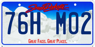 SD license plate 76HM02