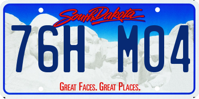 SD license plate 76HM04