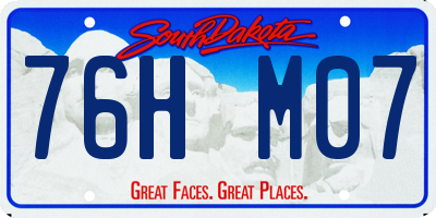 SD license plate 76HM07