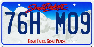 SD license plate 76HM09