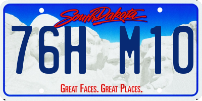 SD license plate 76HM10