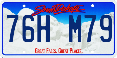 SD license plate 76HM79