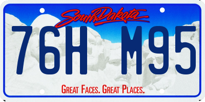 SD license plate 76HM95