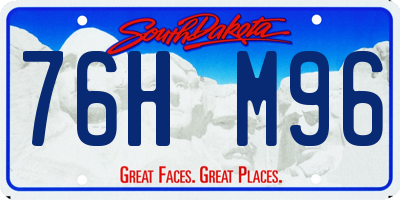 SD license plate 76HM96