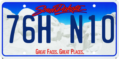 SD license plate 76HN10