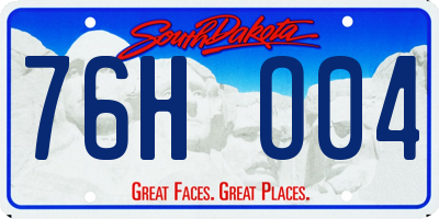 SD license plate 76HO04
