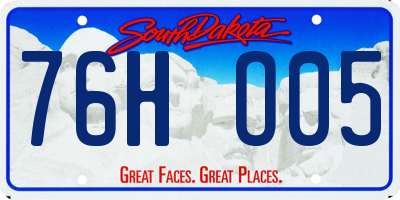 SD license plate 76HO05
