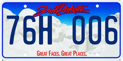 SD license plate 76HO06